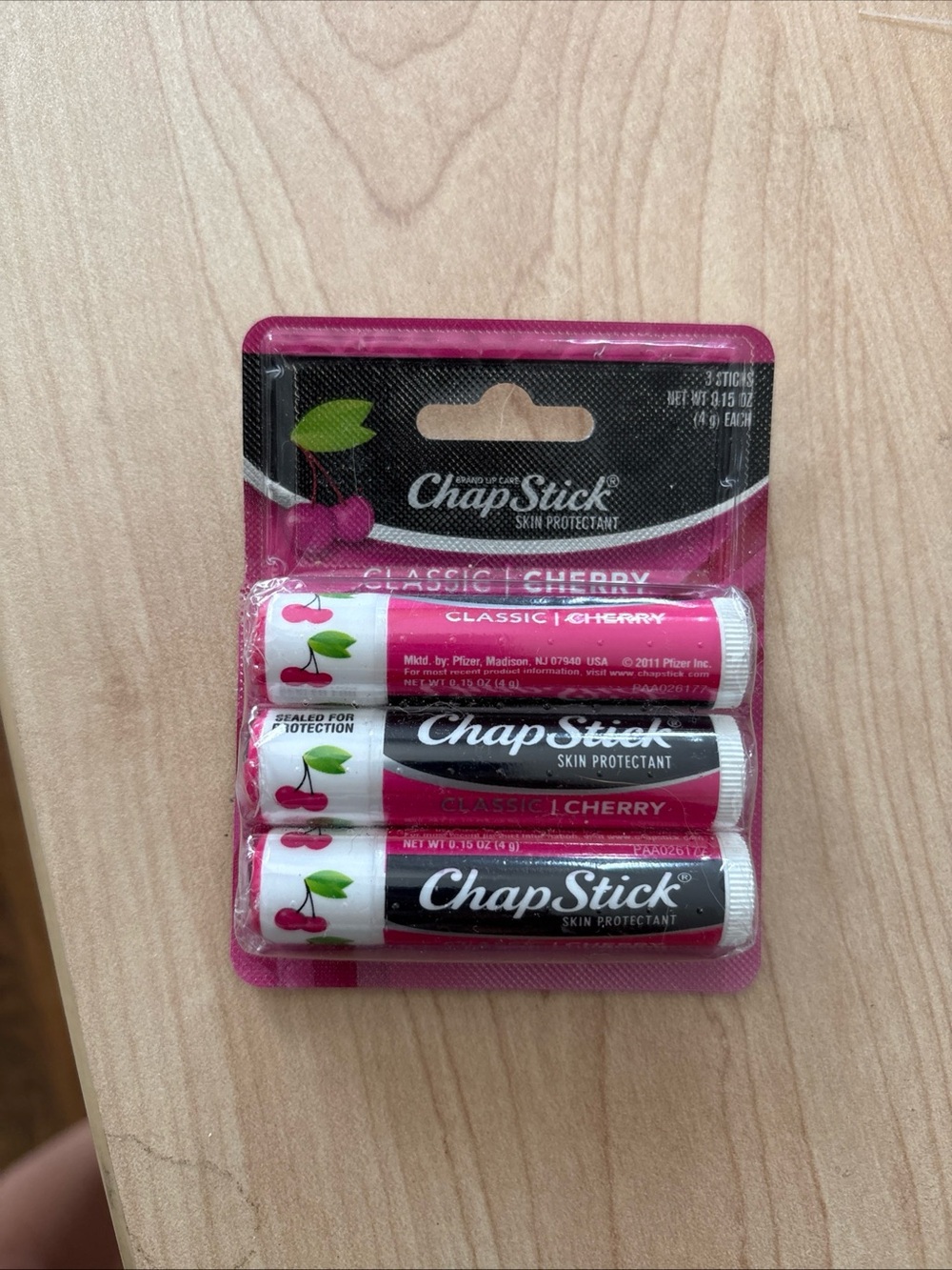ChapStick Classic Cherry Lip‎ Balm 3-Pack